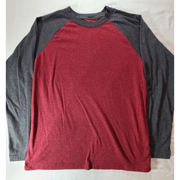 2 Pack Red Gray Raglan 3/4 Sleeve Tee Size Large Unisex Baseball Style Shirts - Picture 6 of 8